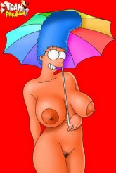 Marge Simpson shows her curves